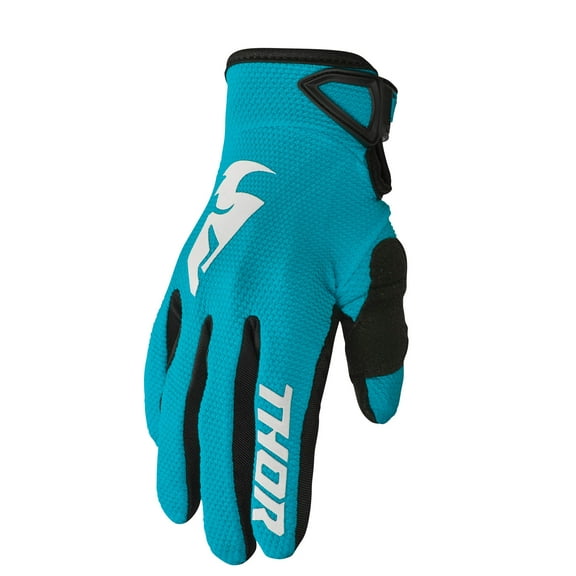 Thor Sector Womens MX Offroad Gloves Aqua/White XL