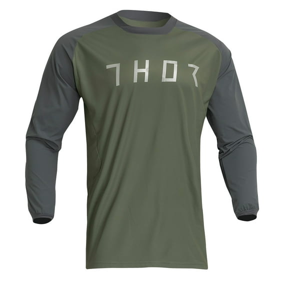Thor Terrain Mens MX Offroad Jersey Army/Charcoal XXL