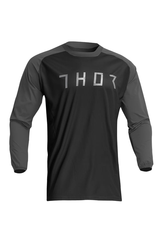 Terrain Mens MX Offroad Jersey Black/Charcoal LG