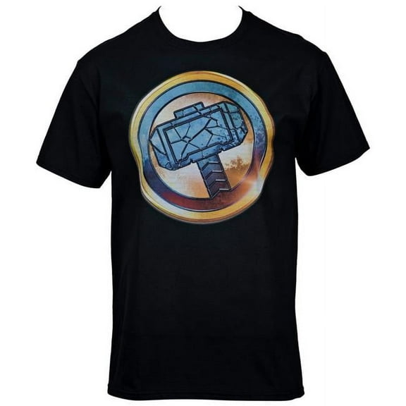 Thor  Thor Mjolnir Golden Emblem T-Shirt - Small
