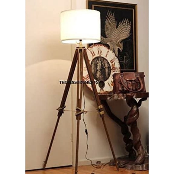 Thor Vintage Classic Tripod Floor Lamp Nautical Floor Lamp Home Decor lamp (Without Lampshade) Rustic Vintage Home Decor Gifts