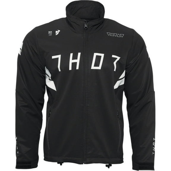 Thor Warm Up Mens MX Offroad Jacket Black/White MD