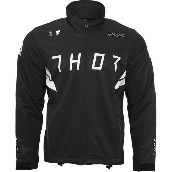 Thor Warm Up Mens MX Offroad Jacket Black/White SM