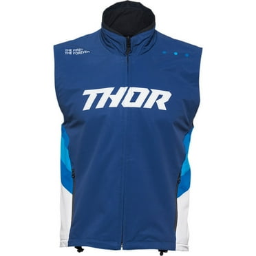 Thor Warm Up Mens MX Offroad Vest Navy/White LG