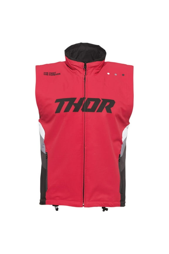Warm Up Mens MX Offroad Vest Red/Black MD