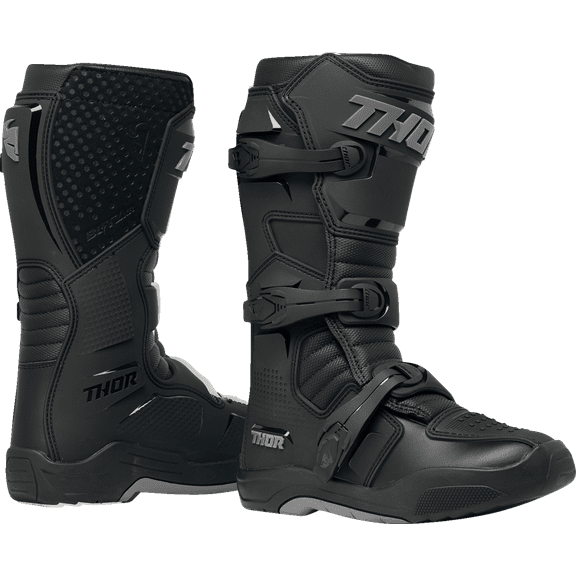 Thor Womens Blitz XR Motocross Offroad Riding Boots - Black/Gray - 8