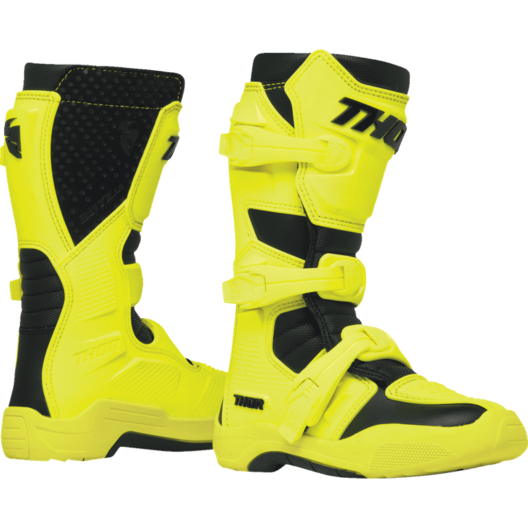 Thor Youth Blitz XR Motocross Offroad Riding Boots Acid Black