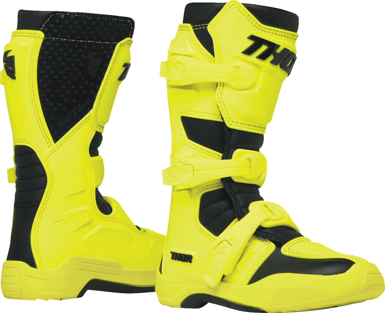 Thor Youth Blitz XR Motocross Offroad Riding Boots Acid/Black Y6