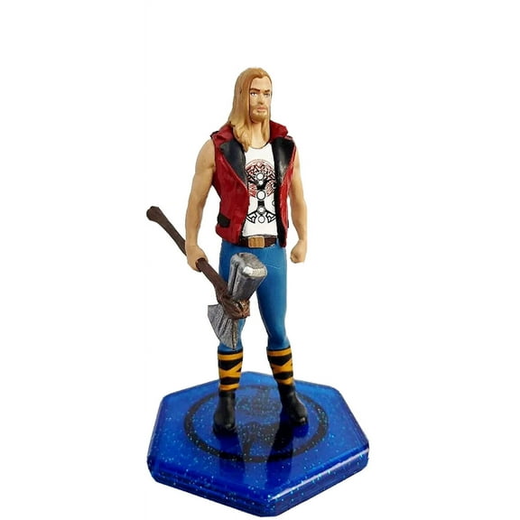 Thor in Vest Superhero Love & Thunder Cake Topper Figurine Figure 4 Detailed New