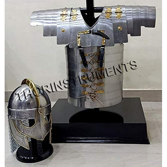 Thor instruments Medieval Viking Valas Guard Chainmail Helmet Armor Lorica Jacket LARP Costume