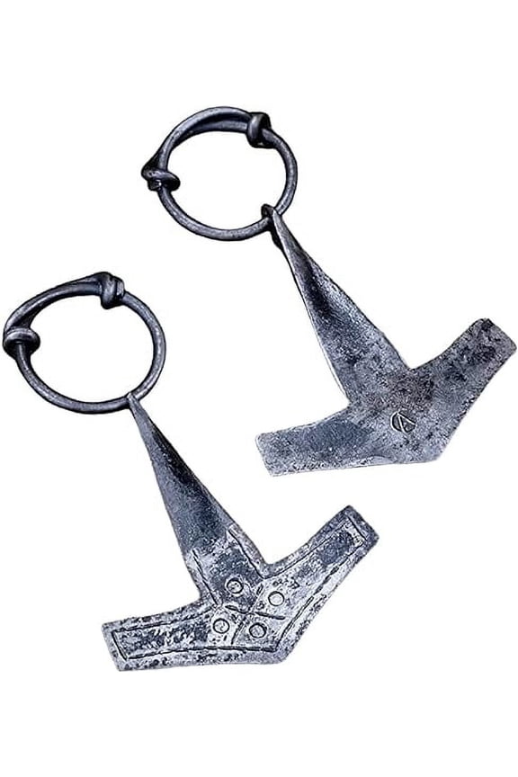 Thor's hammer Iron Viking Pendant Warrior Pendant Wearable Pendant Set Of 2