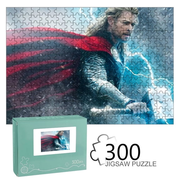 Thor-themed Wooden jigsaw Puzzle for home Decoration or gift for fans friend,family.300pc