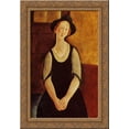 thumbnail image 1 of Thora Klinckowstrom 19x24 Gold Ornate Wood Framed Canvas Art by Modigliani, Amedeo, 1 of 2