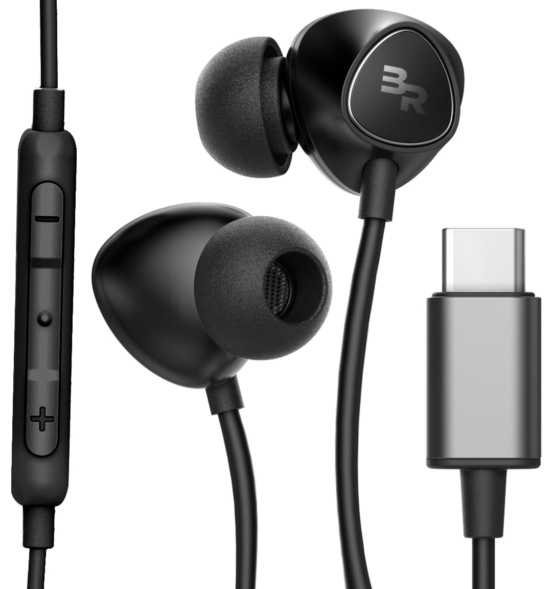 Thore Type C Headphones In Ear Wired USB C Earphones with Microphone Volume Control for Galaxy Note 10 20 S21 Ultra Pixel 6 5 4 Huawei Mate 10 Pro Moto LG Android and More