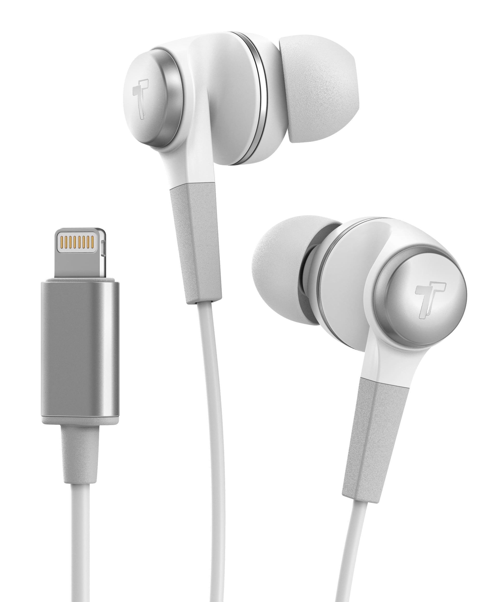 Thore Headphones for iPhone 13 12 11/Pro Max /Mini Earphones (Apple MFi Certified) Wired In-Ear Lightning Earbuds with Mic (For iPhone Xr/ X Max/ X/ 7/ 8 Plus) - V120 White