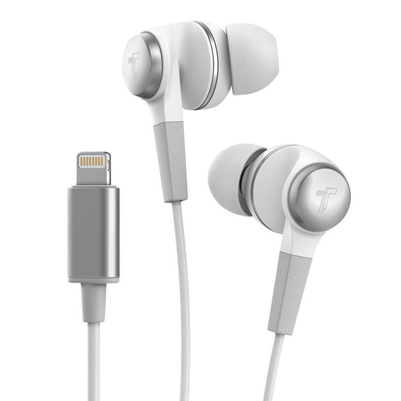 Thore Headphones for iPhone 13 12 11/Pro Max /Mini Earphones (Apple MFi Certified) Wired In-Ear Lightning Earbuds with Mic (For iPhone Xr/ X Max/ X/ 7/ 8 Plus) - V120 White