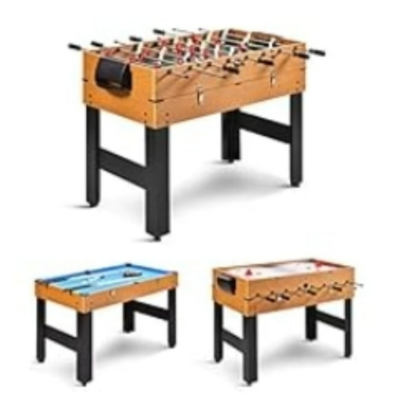 FUNTOK 2 in 1 Multi Game Table, Game Table for Game Room, Game Table with Billiards, Football, Table Tennis