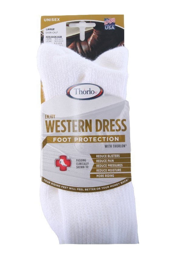 Thorlo Womens Over Calf Boot Sock Large White