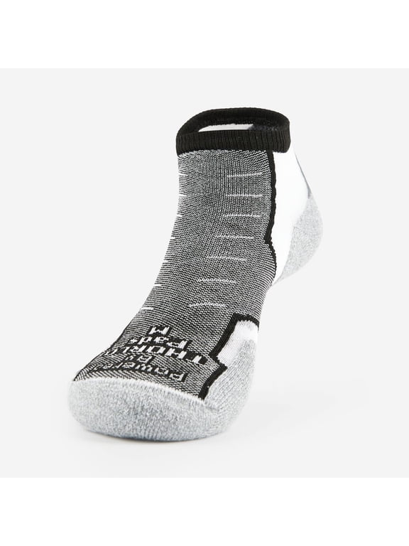 Experia XCCU Low Cut Running Socks Black White Thin Cushion Wicking