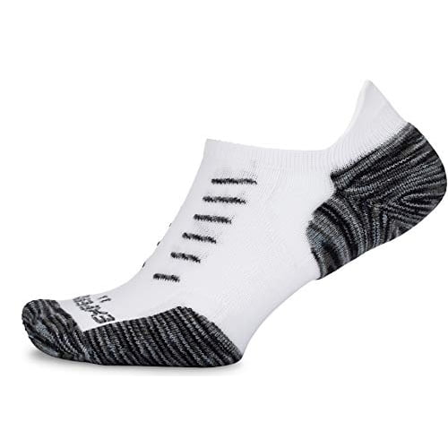 Thorlos Unisex Experia TECHFIT Light Cushion No Show Tab Socks White/Grey Tiger - XCTU-321