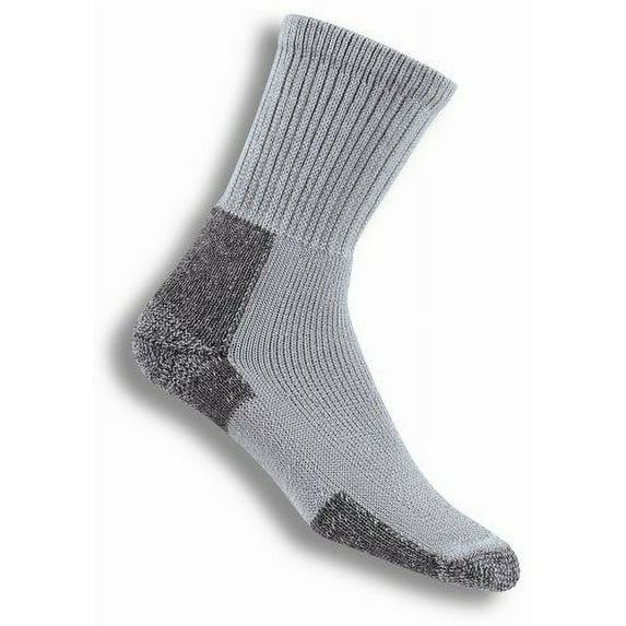 Thorlos Unisex KX Hiking Thick Padded Crew Sock, Grey, Medium