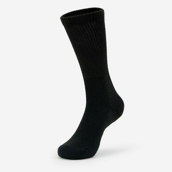 Thorlos Unisex Walking Moderate Cushion Crew Sock Black - WX-552  BLACK