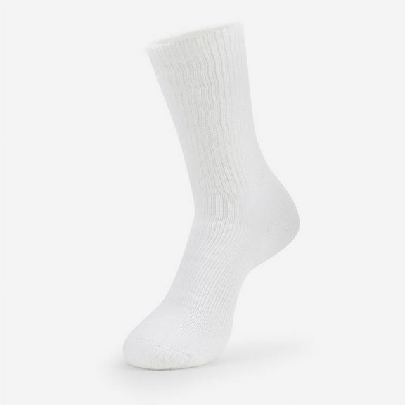 Thorlos Unisex Walking Moderate Cushion Crew Sock White - WX-004