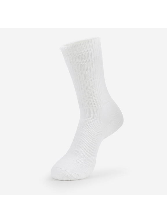 Unisex Walking Moderate Cushion Crew Sock White - WX-004