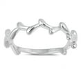 thumbnail image 1 of Thorn Crown Stackable Thin Curved Ring .925 Sterling Silver Band Jewelry Female Male Unisex Size 6, 1 of 4