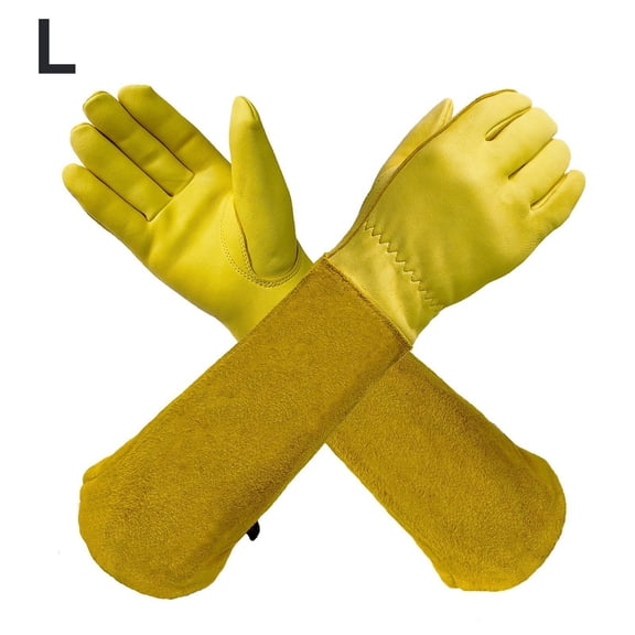 Thorn Proof Cowhide Gardening Gloves for Safe Handling of Prickly Plants