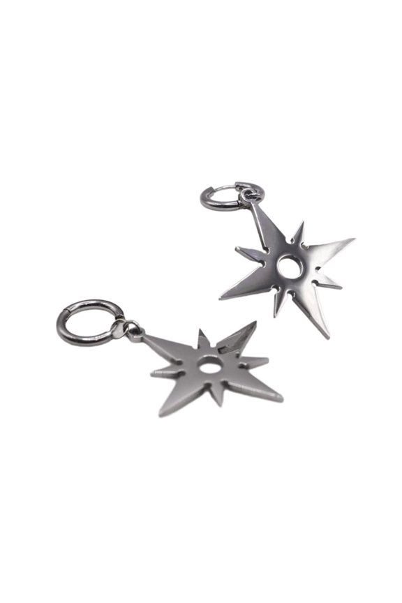Thorn Star Collarbone Chain Necklace Earring for Men Women Unisex Thorn Star Clavicle Chain Jewelry