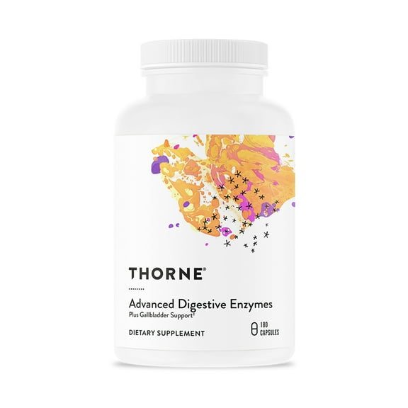 THORNE - Advanced Digestive Enzymes (Formerly Bio-Gest) - Blend of Digestive Enzymes to Aid Digestion* - Gut Health Support with Pepsin, Ox Bile, Pancreatin - 180 Capsules - 90 Servings