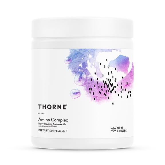 THORNE - Amino Complex - Clinically-Validated EAA and BCAA Powder for Pre or Post-Workout - Promotes Lean Muscle Mass & Energy Production* - NSF Certified for Sport - 30 Servings - 8.0 Oz - Berry