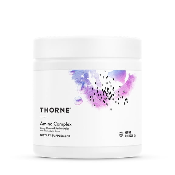 THORNE - Amino Complex - Clinically-Validated EAA and BCAA Powder for Pre or Post-Workout - Promotes Lean Muscle Mass & Energy Production* - NSF Certified for Sport - 30 Servings - 8.0 Oz - Berry