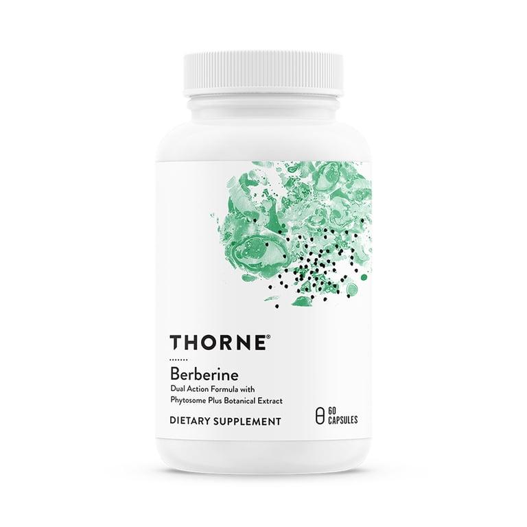 Thorne Berberine 1000 mg, Support Heart, GI, Immune, Healthy Cholesterol, 60 Capsules