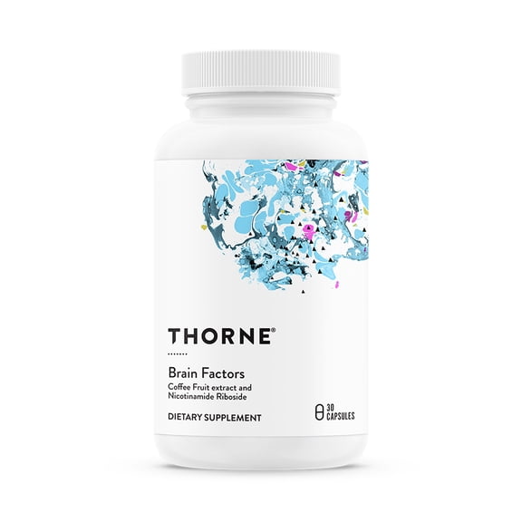 THORNE - Brain Factors - Brain Health Supplement with Nicotinamide Riboside, Coffee Fruit Extract & Betaine Anhydrous - Supports Learning, Memory & Cognition* - 30 Servings
