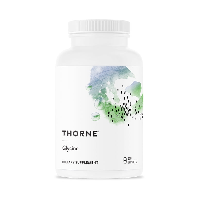Thorne Glycine Amino Acid Support for Relaxation, Detoxification, and Muscle Function 250 Capsules