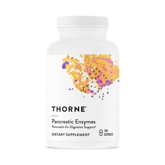 THORNE - Pancreatic Enzymes (Formerly Dipan-9) - Pancreatic Enzymes for Digestive Support and Nutrient Absorption* - 180 Capsules - 90 Servings
