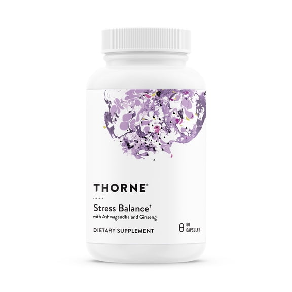 THORNE - Stress Balance (Formerly Phytisone) - Adrenal Support Supplement with Vitamin C & Ashwagandha - Dairy-Free Health Support* - 60 Capsules - 30 Servings