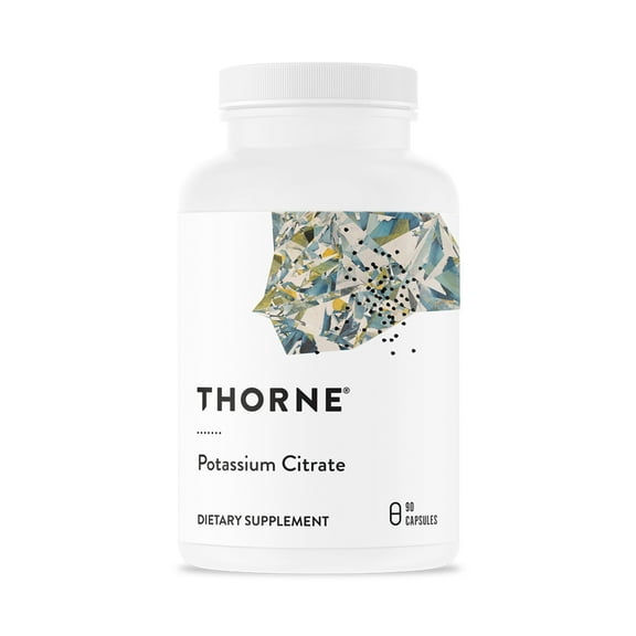 THORNE - Potassium Citrate - Highly-Absorbable Potassium Supplement for Kidney, Heart, and Skeletal Support* - 90 Capsules