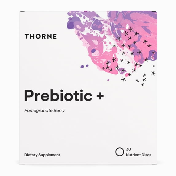 Thorne Prebiotic + Dissolvable Supplement Disc, Bloat-Free Prebiotic with PreForPro and Green Tea Extract, 30 servings