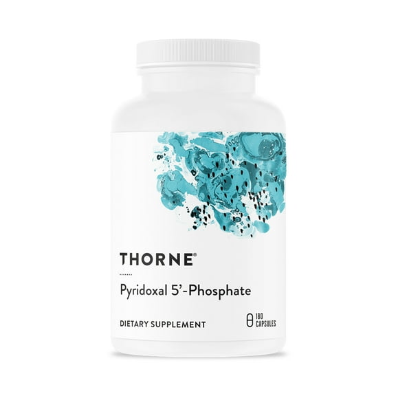 THORNE - Pyridoxal 5'-Phosphate - Bioactive Vitamin B6 (Pyridoxine) Supplement for Energy Production and Neurotransmitter Synthesis* - 180 Capsules