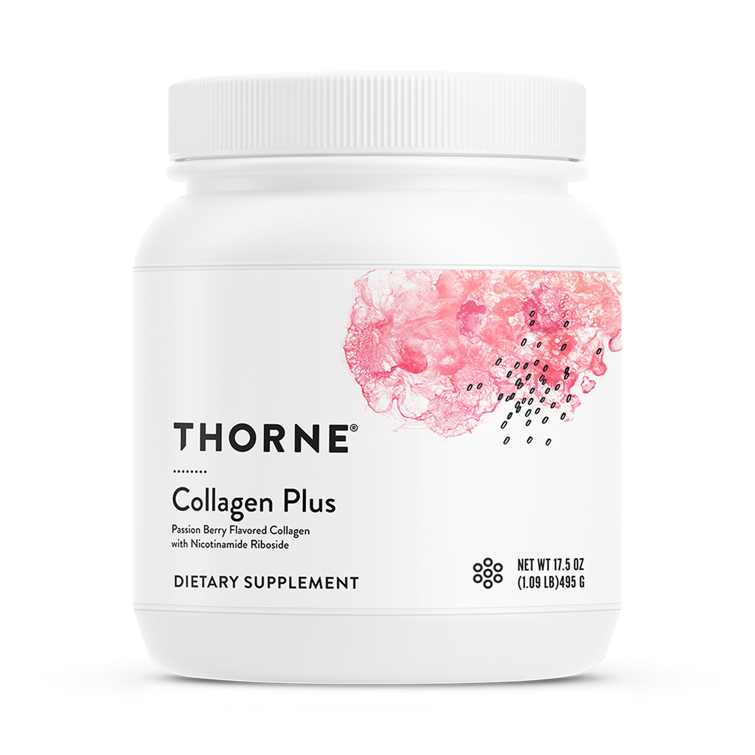 THORNE - Collagen Plus - Collagen Peptides Powder with Nicotinamide Riboside and Clinically Studied Ingredients for Skin Texture and Moisture - Healthy Skin, Hair, and Nails* - 17.5 Oz - 30 Servings