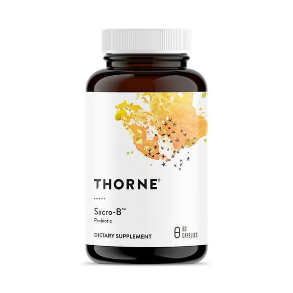THORNE - Sacro-B Probiotic - Support Gut Health, Immune Function & Constipation Relief Probiotics* - Gluten-Free Health Support* - 60 Capsules