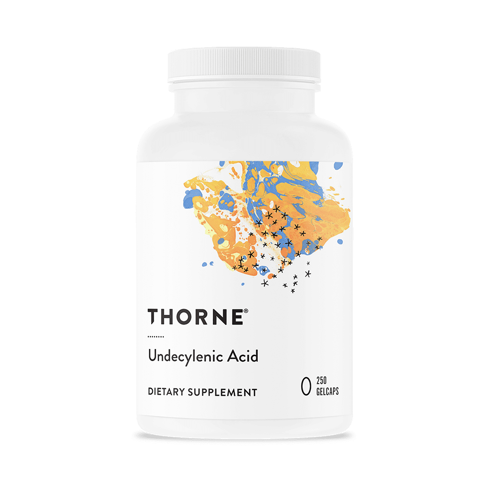 THORNE - Undecylenic Acid (Formerly Formula SF722) - 250 mg of Undecylenic Acid - for a Healthy Balance of Gut &amp; Vaginal Flora* - Gluten Free - 250 Gelcaps - 50 Servings