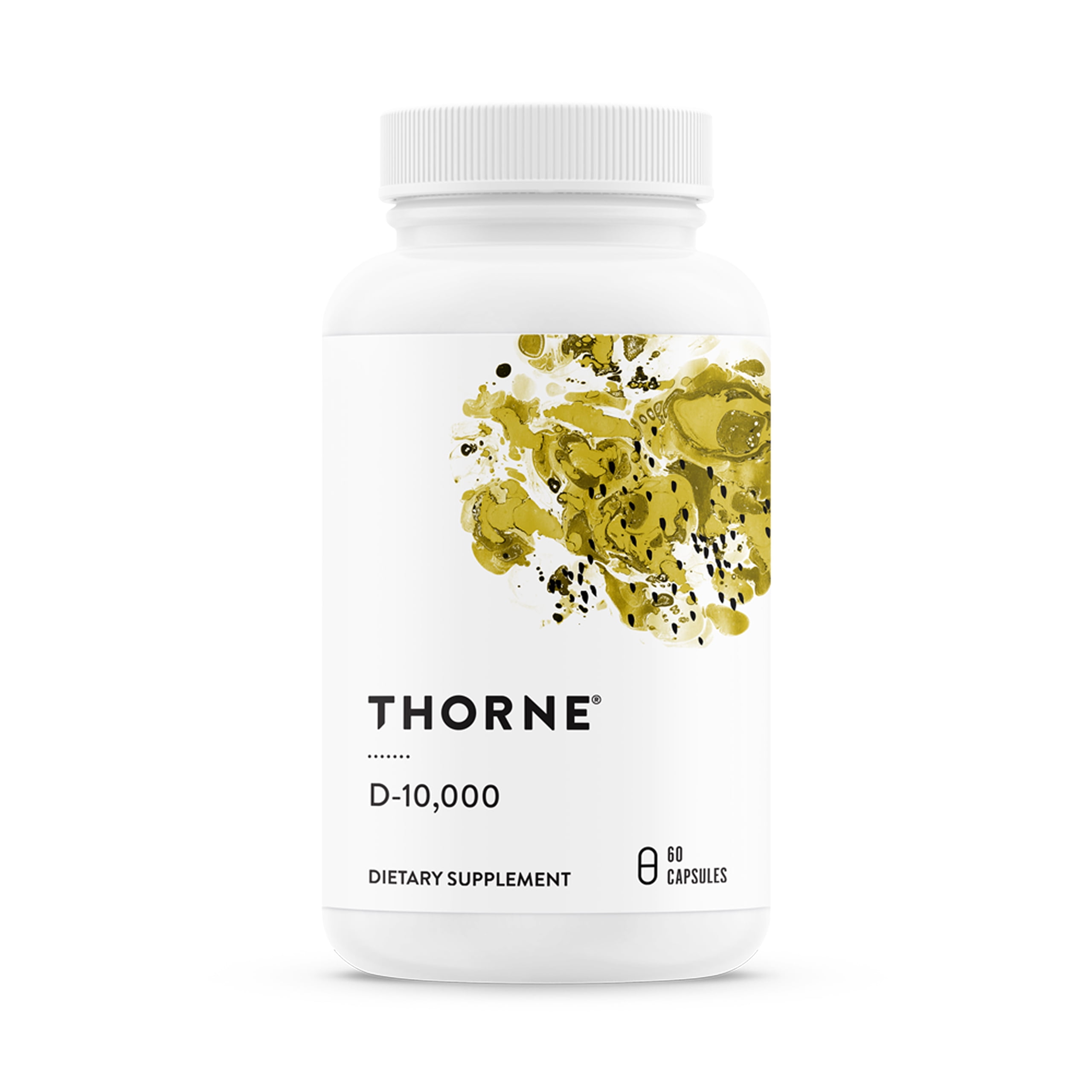 THORNE - Vitamin D3 Supplement - Supports Healthy Bones, Teeth, Muscles, Cardiovascular & Immune Function* - Gluten, Dairy & Soy-Free - 10,000 IU - 60 Capsules