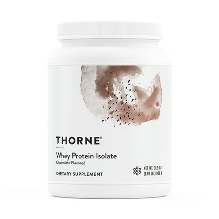 THORNE - Whey Protein Isolate - 21 grams of Easy-to-Digest Whey Protein Powder - NSF Certified for Sport - Chocolate - 31.9 Ounces - 30 servings