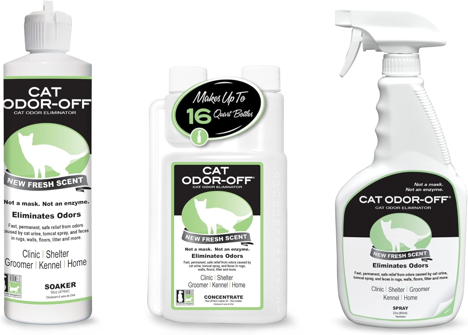 Thornell Cat OdorOff Fresh Scent Concentrate Pet Smell Odor Eliminator