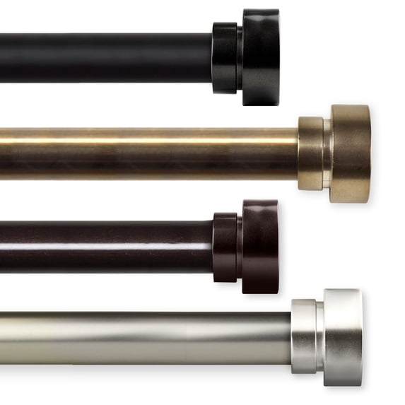 Contemporary Home Living 89.5" Gold Contemporary Thornhill Double Window Curtain Rod