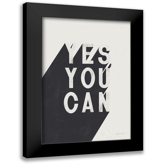 Thorns, Becky 11x14 Black Modern Framed Museum Art Print Titled - Yes You Can BW